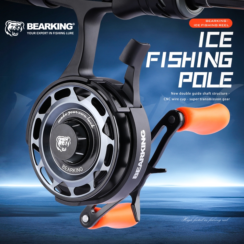Bearking 203g Precision-Crafted Full Metal Ice Fishing Reel - 3 + 1 BB, 2.5:1 อัตราทดเกียร์, 6 กก. ลากสูงสุด, ทนทาน Body