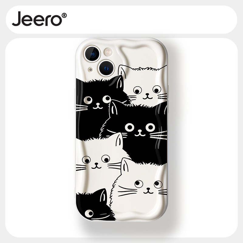 Jeero เคสไอโฟน เคสซิลิโคนนุ่มกันกระแทกลายการ์ตูนน่ารักตลก เคสโทรศัพท์ for iPhone 16 15 14 13 12 11 Pro Max SE 2020 X XR XS 8 7 6 6S Plus xsmax 6splus 7plus 8plus พลัส F4437