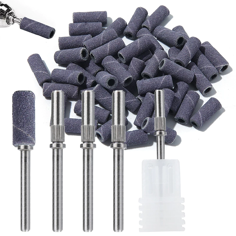 50pcs 3 มม.แผ่นขัดเจาะเล็บ Bits Mandrel สําหรับ Foot Care ขัดเล็บเจล Polish Remover อุปกรณ์เสริม