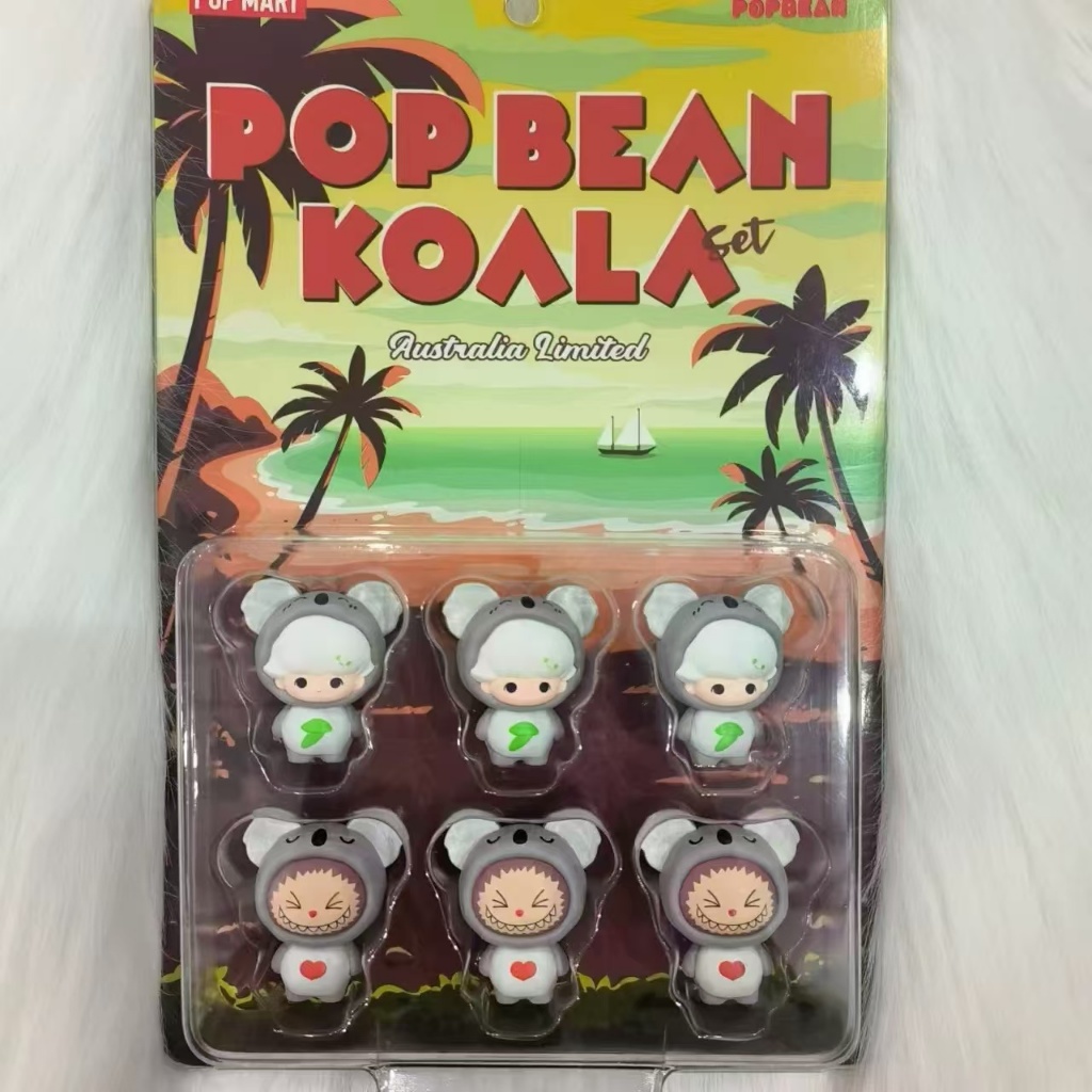 Popmart POP BEAN Australia Limited Edition Cute Pellets LABUBU DIMOO ตุ๊กตาอินเทรนด์ของเล่นเดสก์ท็อปตกแต่งของขวัญ