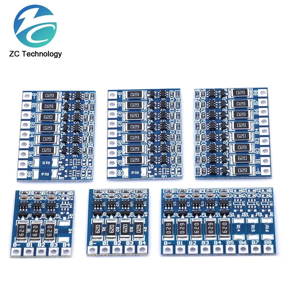3s 4S 5S 6S 7S 8S 21V 4.2v li-ion balancer Board 18650 li-ion balncing full charge แบตเตอรี่ Balance Function Protection Board