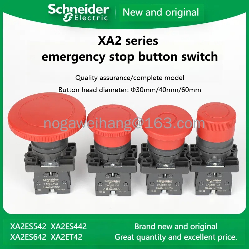 Schneider สวิตช์หยุดฉุกเฉิน XA2ES542/ES642/ES442 XA2ET42 22mm (ต้นฉบับใหม่)