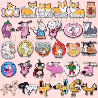 การ์ตูนตลกสุนัขเข็มกลัดโลหะ หมุด น่ารักสุนัขสัตว์เข็มกลัดป้า…