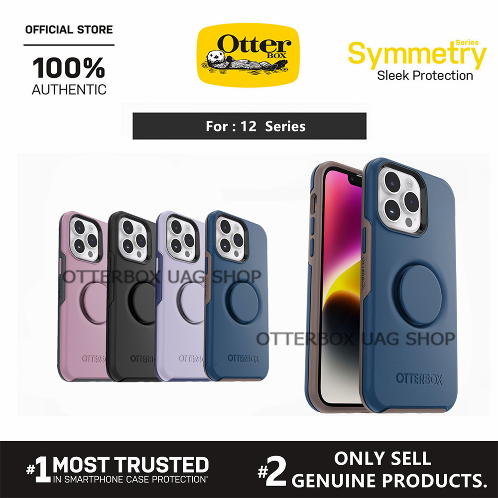 OtterBox Otter + Pop Symmetry Series สําหรับ iPhone 15 14 13 12 Pro Max / 15 14 13 12 Pro / 15 14 Plus / 15 14 13 / 12 Mini / 11 Pro Max / 11 Pro / 11 เคสโทรศัพท์