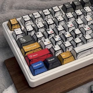 การ์ตูนลม Keycaps PBT Dye-sub Cherry Profile Keycap Custom Keycaps ใช้งานร่วมกับ Cherry Gateron MX Switches