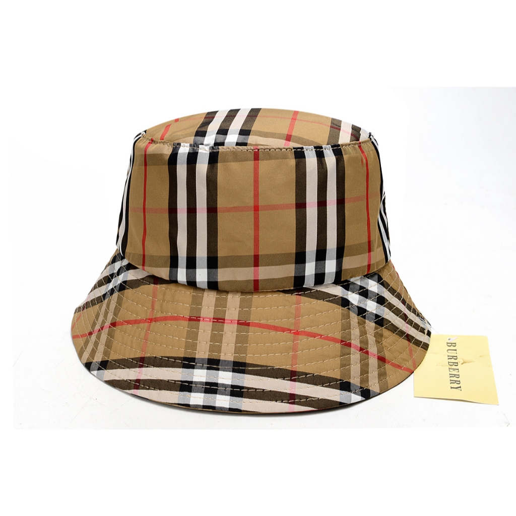 Burberry Bucket Hats หมวกชาวประมงผู้ชายผู้หญิงหมวกชายหาดกันลมกลางแจ้ง