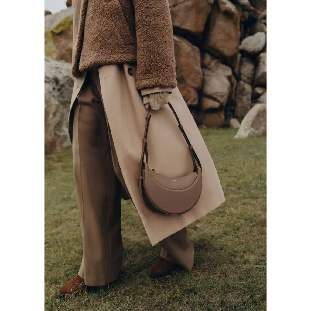 [พร้อมกล่องต้นฉบับ + ถุงเก็บฝุ่น] Nu * mero Dix Sling Bag Number Ten Halfmoon Bag หนังแท้ French Niche Shoulder Womens Bag Saddle Bag