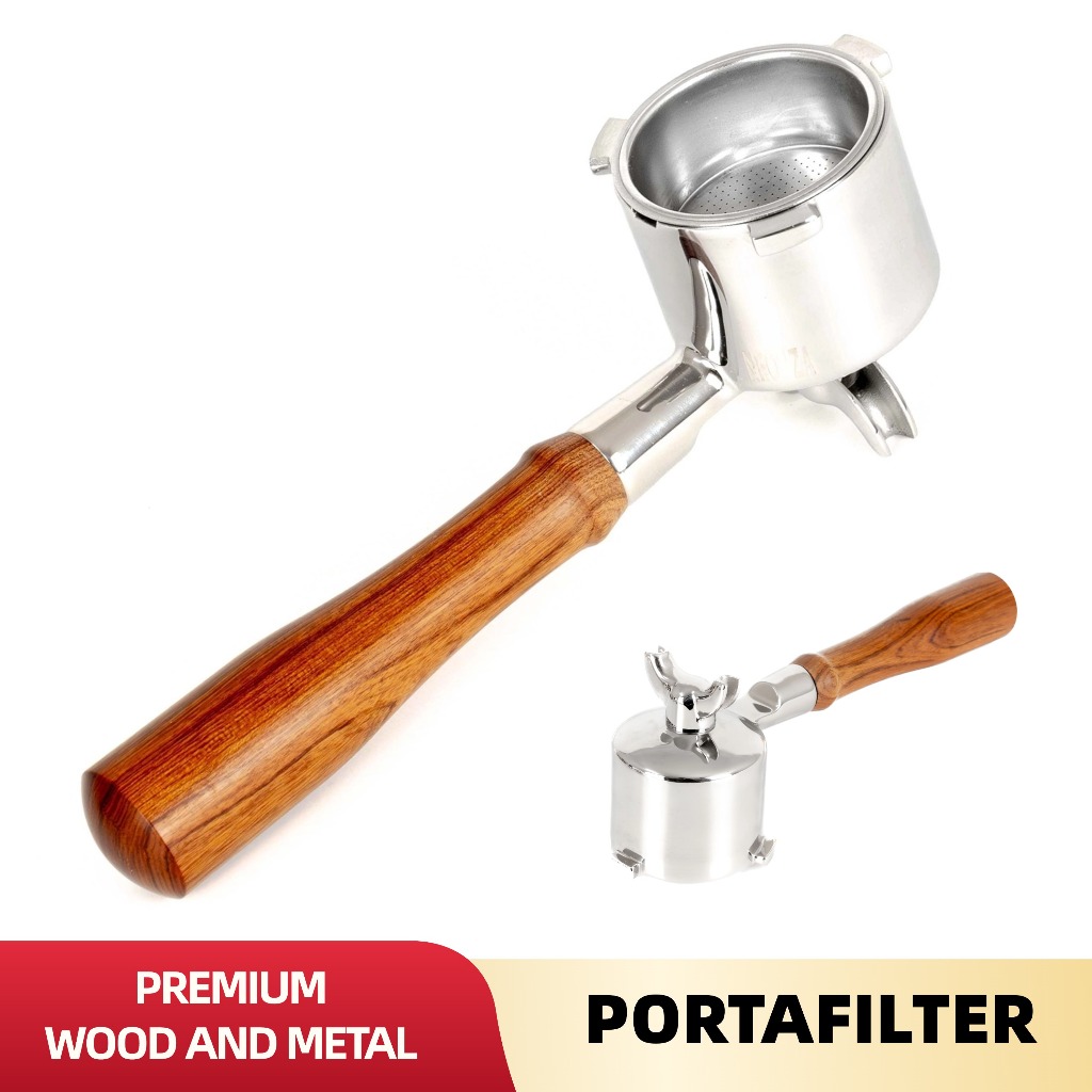 Neouza 51mm Espresso Portafilter พร้อมพวยคู่เข้ากันได้กับ Delonghi La Specialista EC9155/9255/9335/9665/9865, 304 สแตนเลส