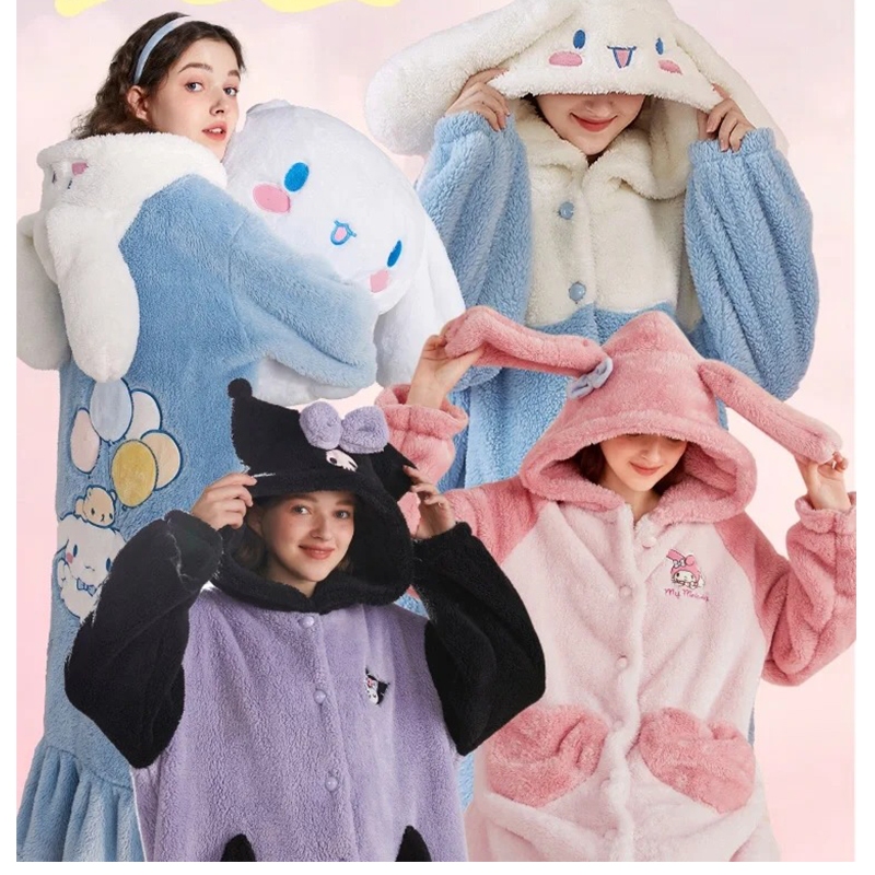 สินค้าใหม่ ชุดนอนสุนัขหูใหญ่น่ารักแสนสนุก ชุดนอนเมโลดี้สีชมพู และชุดนอนคุโรมิสุดเท่หวาน