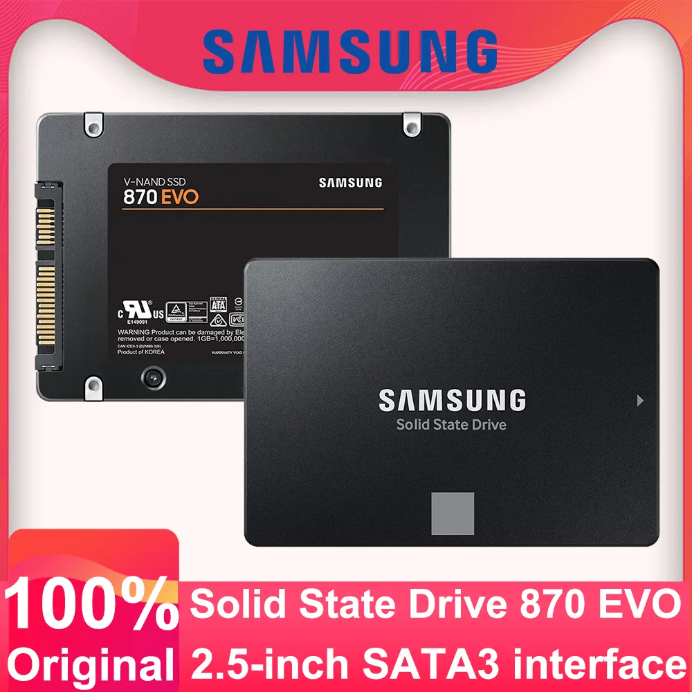 SAMSUNG SSD 870 Evo 1TB 2.5 SATA 500GB 250GB ไดรฟ์ Solid State ภายในความเร็วสูง Storage Disk สําหรับ