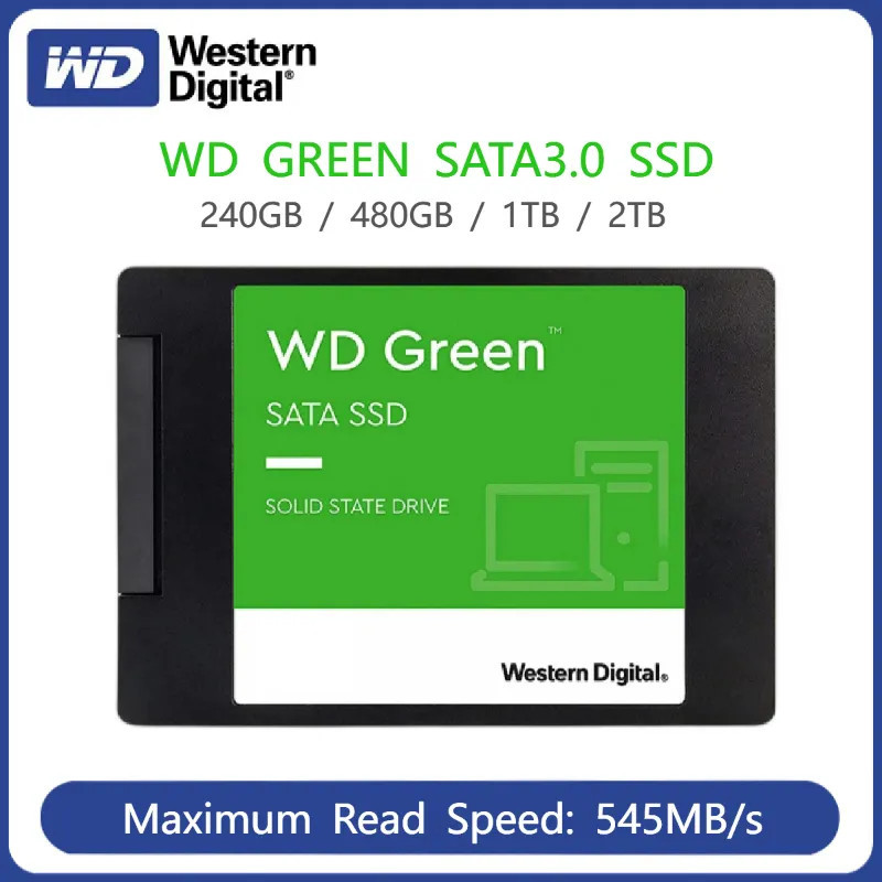 Western Digital WD Green 2.5 SATA III ไดรฟ์โซลิดสเตตภายใน SSD ( 240GB / 480GB / 1TB )