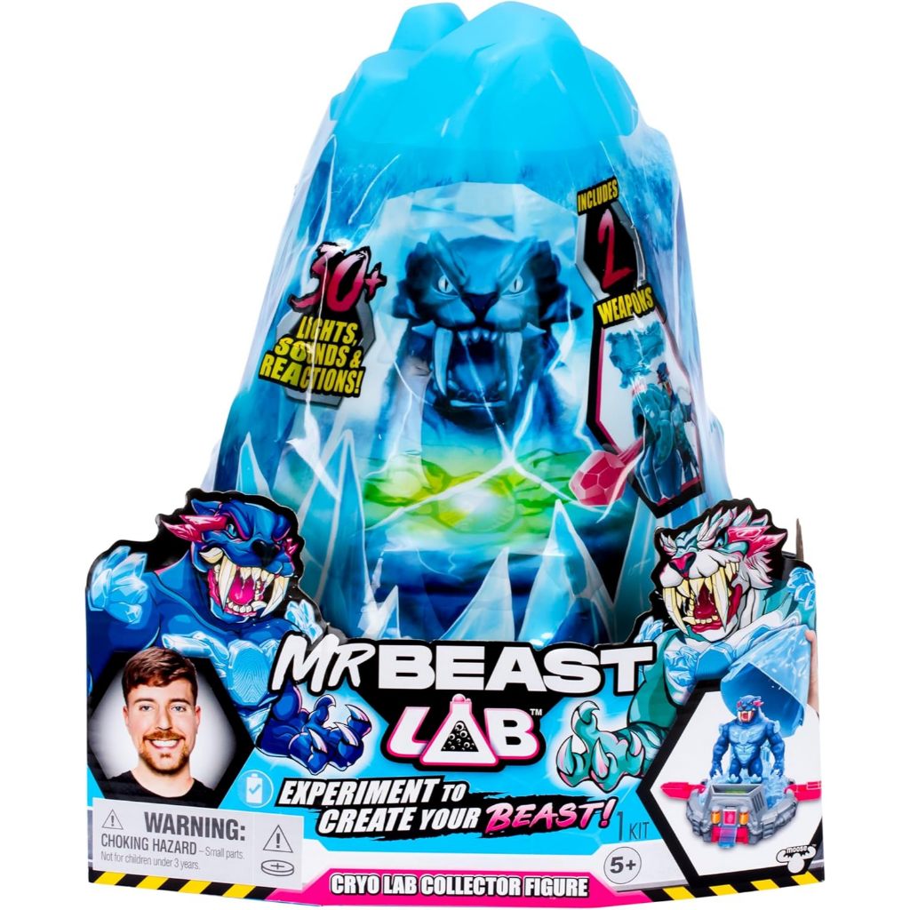 Mrbeast Lab Melt น้ําแข็งเพื่อปล่อย Beast กับรูปนักสะสม Cryo Lab, รูป 7 นิ้ว/18 ซม. พร้อมไฟ 30 + เสี