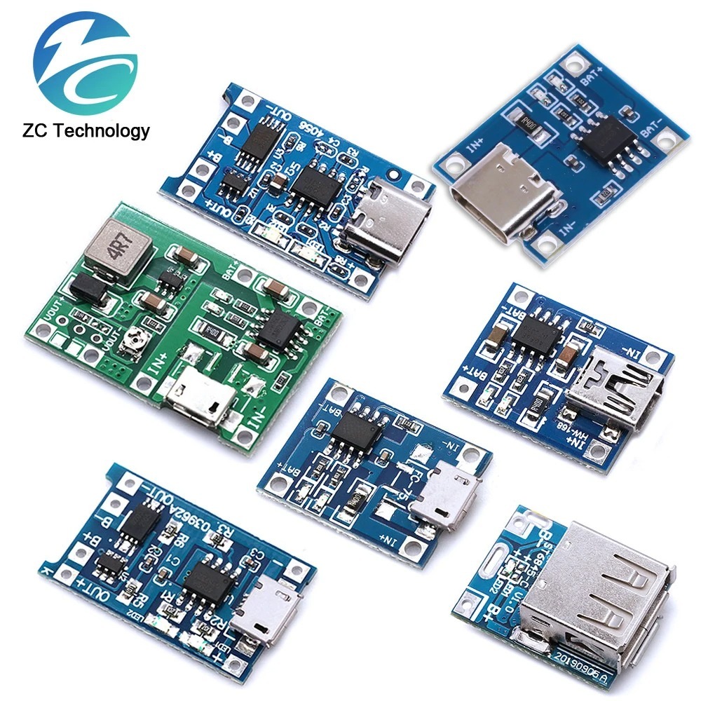 1pcs Micro USB 5V 1A 18650 TP4056 แบตเตอรี่ลิเธียมโมดูลชาร์จบอร์ดป้องกันฟังก์ชั่น Dual 1A Li-ion ใหม่