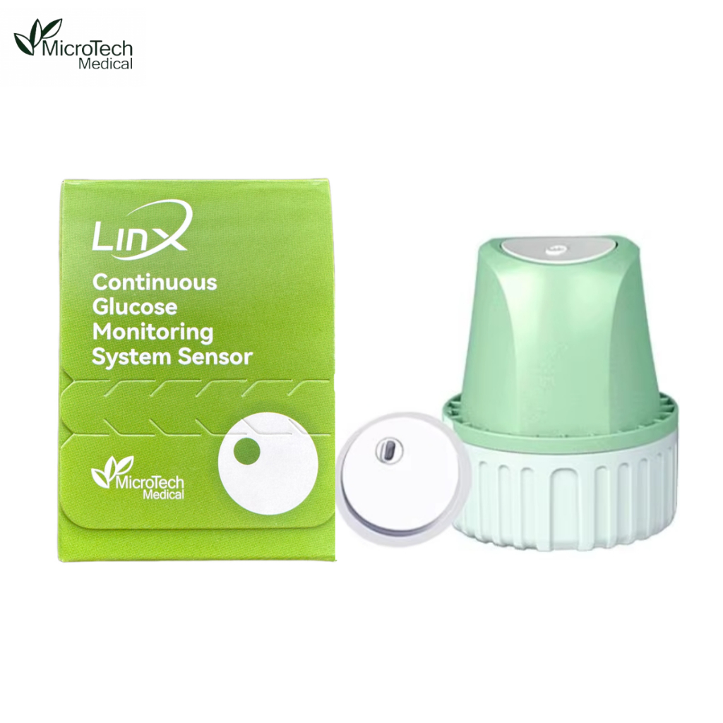 LinX Bluetooth Freestyle Libre CGM Blood Glucose Meter Sensor การตรวจสอบ 24 ชั่วโมง Glycogen เครื่องวัดเนื้อหาไม่มีสแกนไม่มีการสอบเทียบ 8.66% ค่า MARD กันน้ํากันฝุ่นยาวนาน