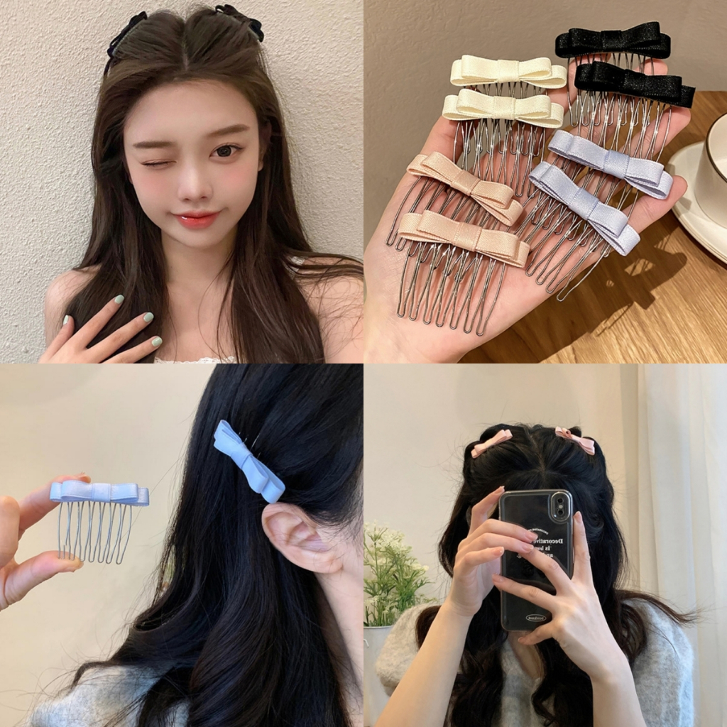 Alia น่ารัก Bowknot คลิปผมสไตล์เกาหลีคลิปผมหวีหวานบัลเล่ต์ Bows คลิปด้านข้าง Pin Nonslip Barrettes สําหรับผู้หญิงผม
