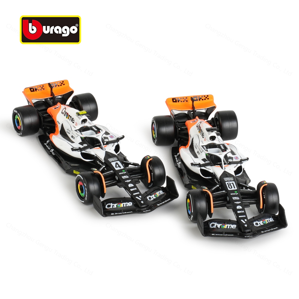 Bburago 1:43 2023 Monaco Mclaren MCL60 F1 สูตรรถ Die Cast ยานพาหนะสะสมของเล่นแข่งรถ