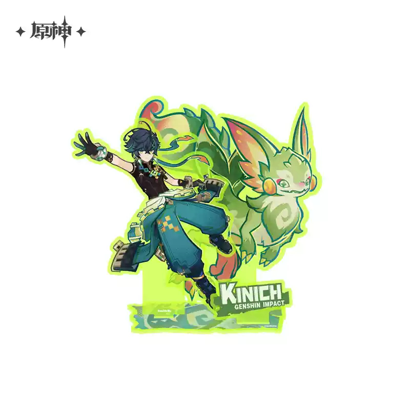 Sunsyea Genshin Impact สินค้าอย่างเป็นทางการ miHoYo Original QHDZXTheme Series Badge ขาตั้งอะคริลิค Laser Ticket Kinich Mulani - รูปที่ 4