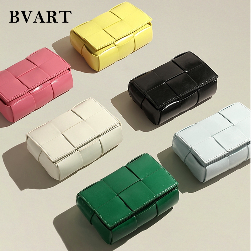 กระเป๋าสะพายไหล่สตรีประณีตมินิหนังวัสดุเทปคาสเซ็ตหมอนกระเป๋าชุดแฟชั่นที่เรียบง่าย กระเป๋าลิปสติก💄