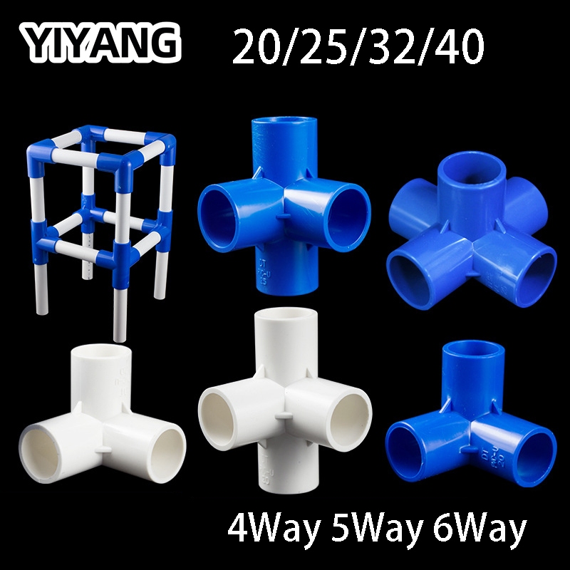 ข้อต่อ PVC ขั้วต่อข้อต่อท่อสีเทา/สีขาว/สีฟ้า /Conduit/PVC 4 Way 5 Way 6 Way