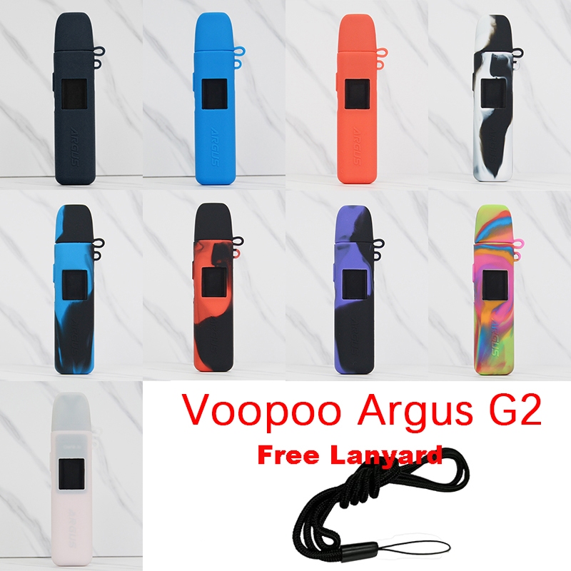 เคสซิลิโคนสําหรับ Voopoo Argus G2 พร้อมลูกไม้ฟรีพื้นผิวป้องกันผิวฝาครอบยางนุ่ม Shield Sleeve Wrap