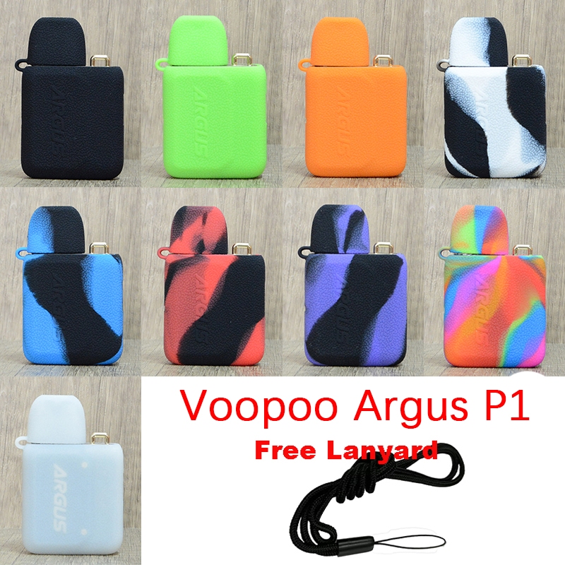 เคสซิลิโคนสําหรับ Voopoo Argus P1 พร้อมลูกไม้ฟรีพื้นผิวป้องกันผิวฝาครอบยาง Soft Shield Sleeve Wrap