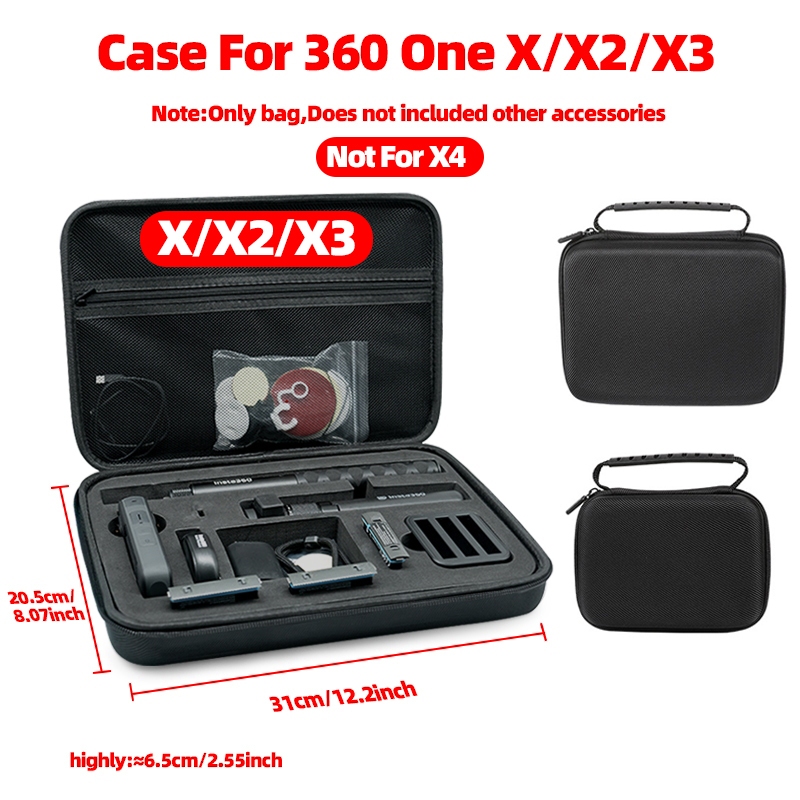 กระเป๋าถือ กระเป๋าเก็บกล้องพาโนรามา ขนาดเล็ก กลาง ใหญ่ สําหรับ Insta360 ONE X2 X3 X Carry Bag
