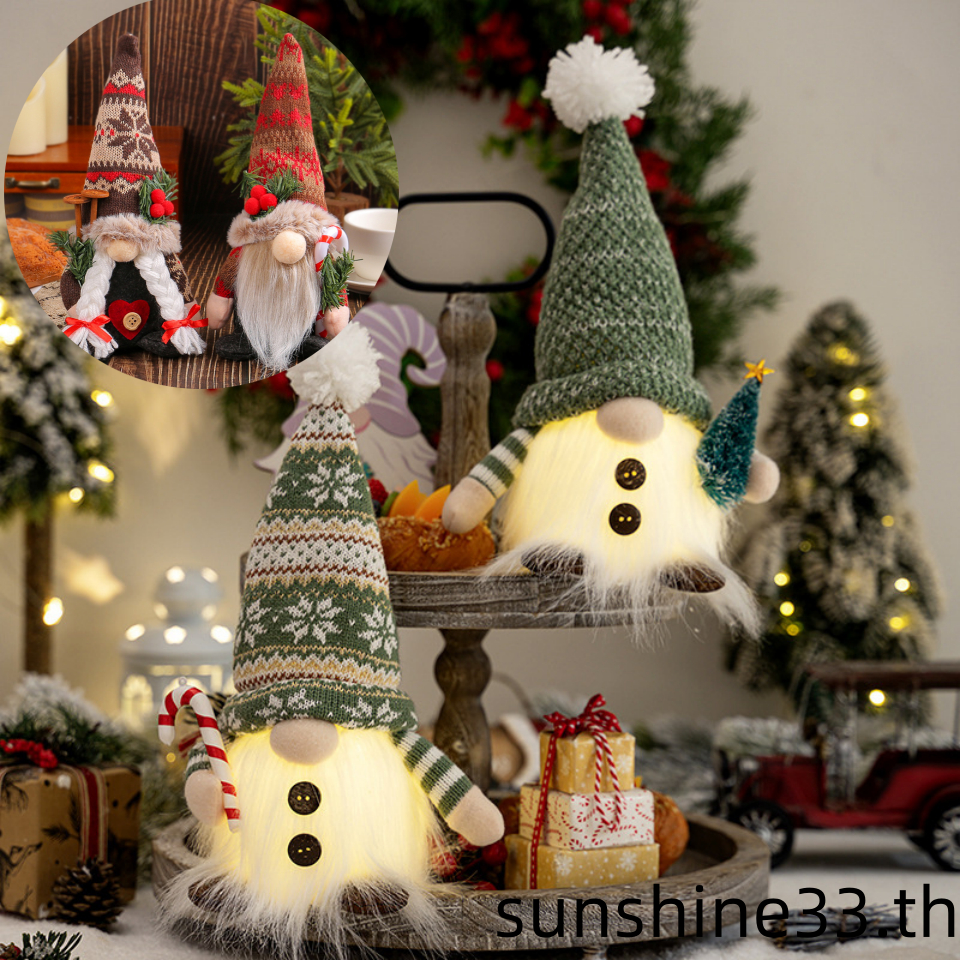 Thsun คริสต์มาสฤดูหนาว Rudolph Gnomes ตกแต่ง, Faceless , ความแปลกใหม่งานรื่นเริง Gnomes ตุ๊กตาสําหรับ Shop Window Party Deco TH