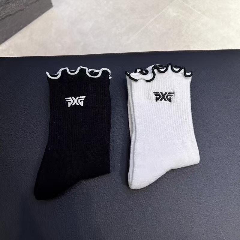 Golf Ladies Casual Socks Fashion All-Match Lace Warm Socks ราคา ถูกที่สุด ดีลบีเคเค แกลเลอรีภาพที่ 2