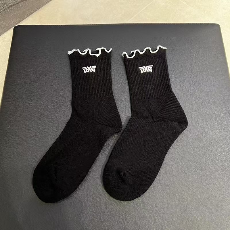 Golf Ladies Casual Socks Fashion All-Match Lace Warm Socks ราคา ถูกที่สุด ดีลบีเคเค แกลเลอรีภาพที่ 5