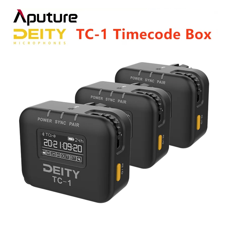 Apture Deity TC-1 Wireless Timecode Box Mini Portable OmniDirectional Mic สําหรับสัมภาษณ์การถ่ายภาพเอกสาร