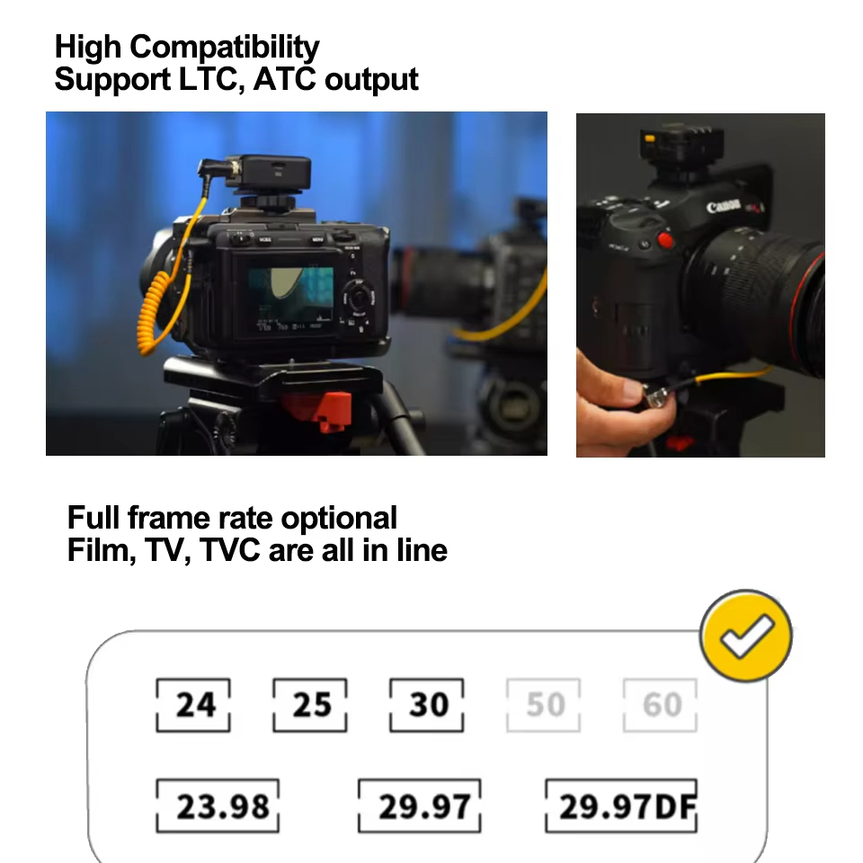 Apture Deity TC-1 Wireless Timecode Box Mini Portable OmniDirectional Mic สําหรับสัมภาษณ์การถ่ายภาพเอกสาร