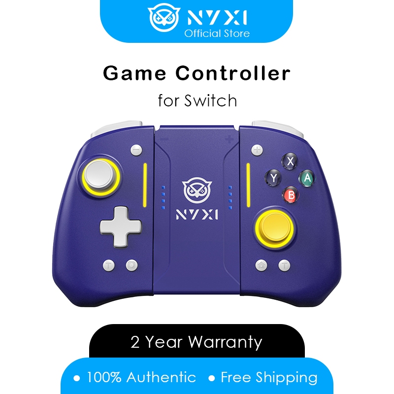 Nyxi Hyperion Pro ตัวควบคุมเกมบลูทูธ Joypad ไร้สายสีม่วงสําหรับคอนโทรลเลอร์ Nintendo Switch