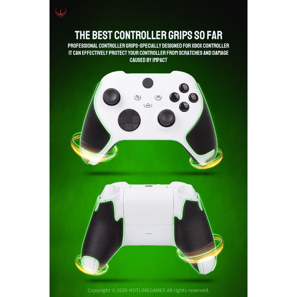 Hotline Games 2.0Plus Controller Grip Tape สําหรับ Xbox Series X /S Controller Handle,สติกเกอร์กันลื่น