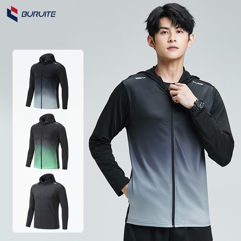 【BURUITE】เสื้อแจ็คเก็ตออกกำลังกาย ผ้ายืดใส่สบาย ระบายอากาศได้ดี เสื้อแจ็คเก็ตวิ่งที่ดูดี