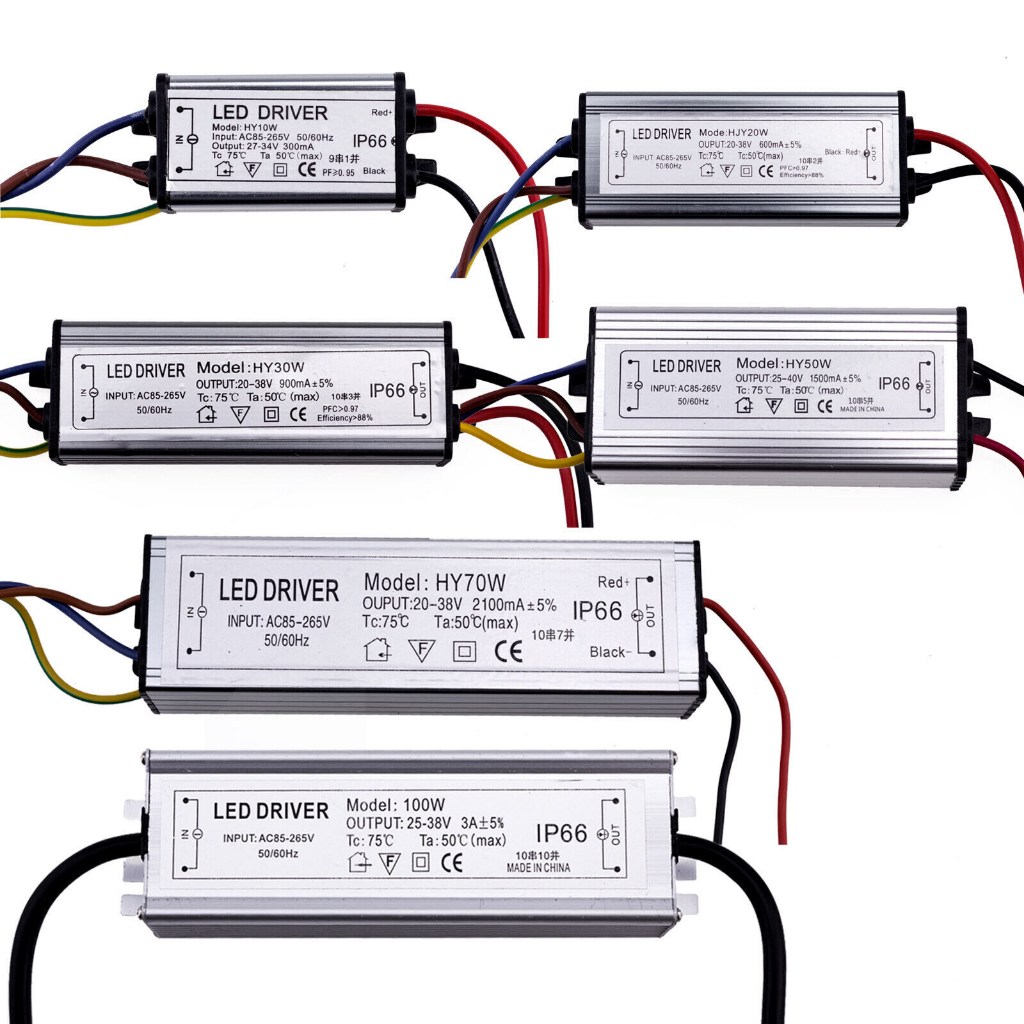 แหล่งจ่ายไฟ LED หม้อแปลงไฟฟ้า 10W 20W 30W 50W หน่วย AC85-265V อะแดปเตอร์ไดร์เวอร์ Ip66 กันน้ํา Dc แสง Transformers
