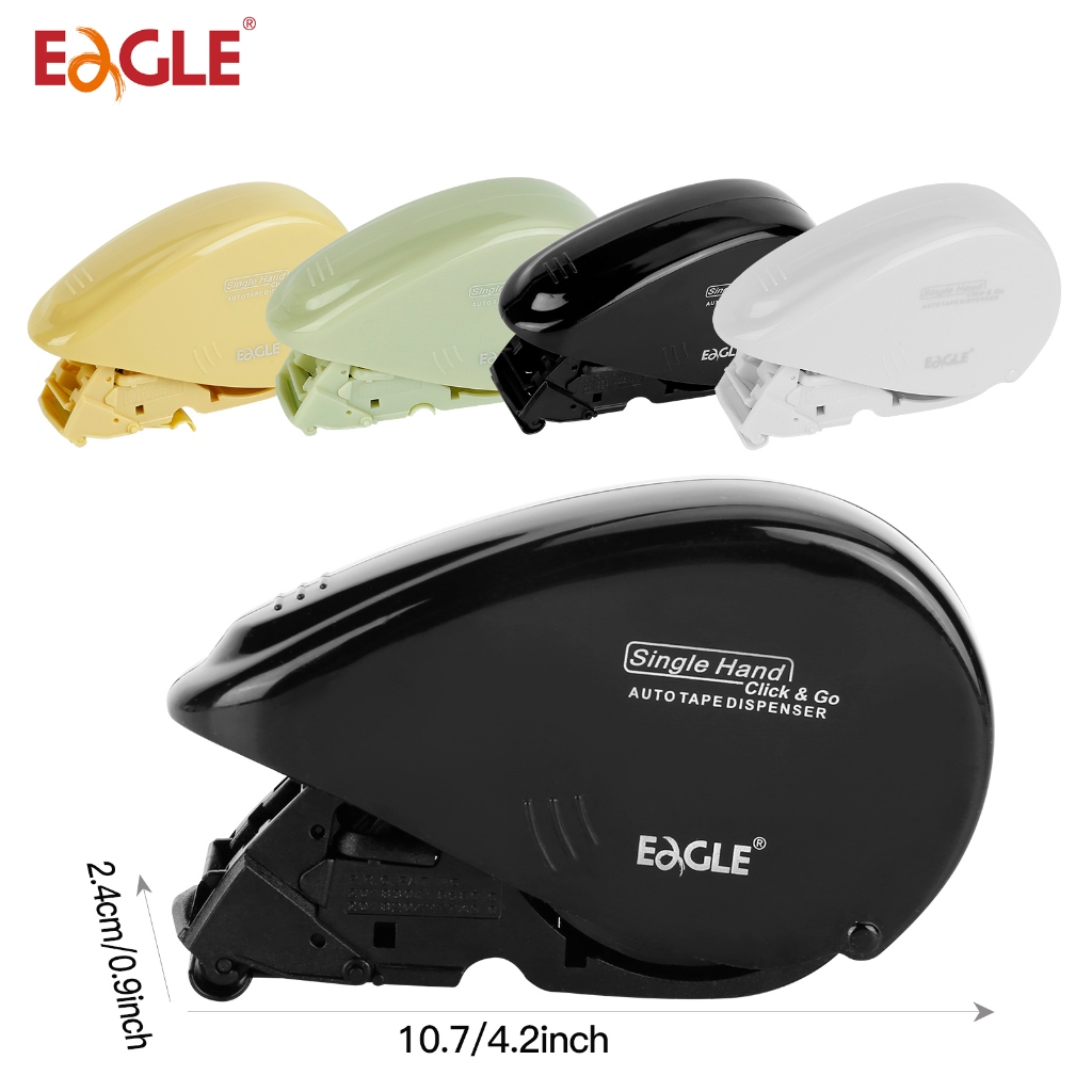 EAGLE Tape Dispenser เครื่องจ่ายเทป พร้อมเทป 1 ม้วนอัตโนมัติตัดการทํางานมือเดียวสําหรับห่อของขวัญ DIY สติกเกอร์