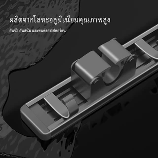 ชั้นวางของติดผนังอลูมิเนียม YissTiee ที่หนีบไม้กวาด ไม่ต้องเจาะที่แขวนถูพื้น