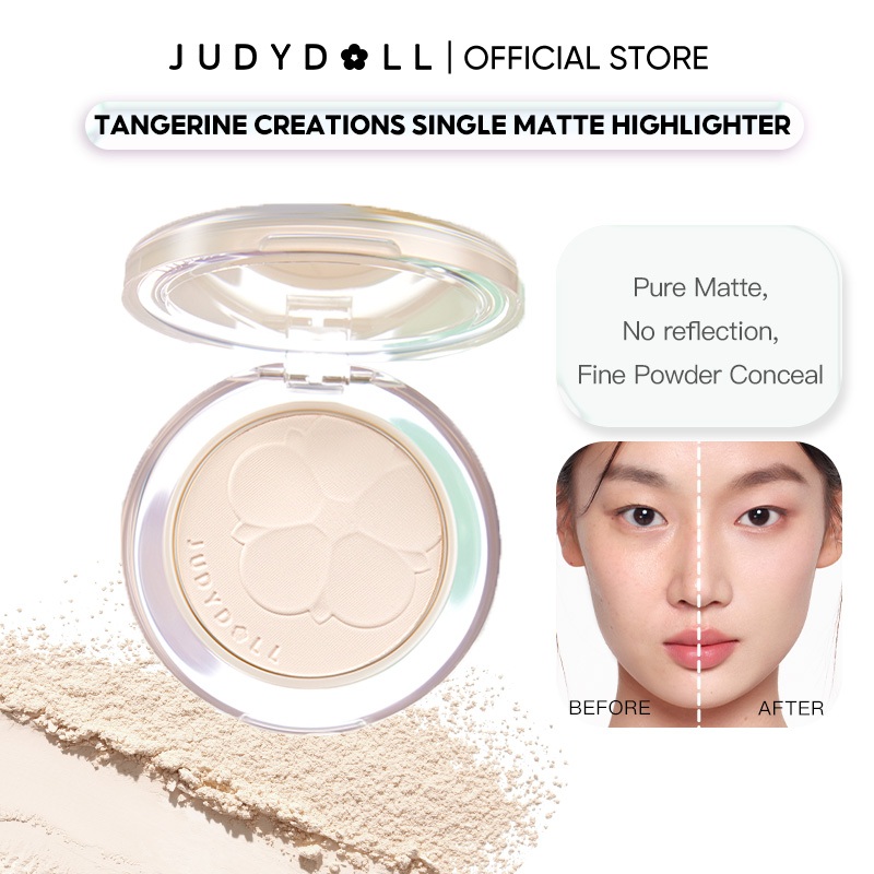 Judydoll Powder Compact ไฮไลท์อัดแข็ง จูดี้ดอล พาเลทไฮไลท์สีเดียว ติดทนนาน เนื้อแมท เป็นธรรมชาติ กันน้ำ Matte Pressed Highlighter