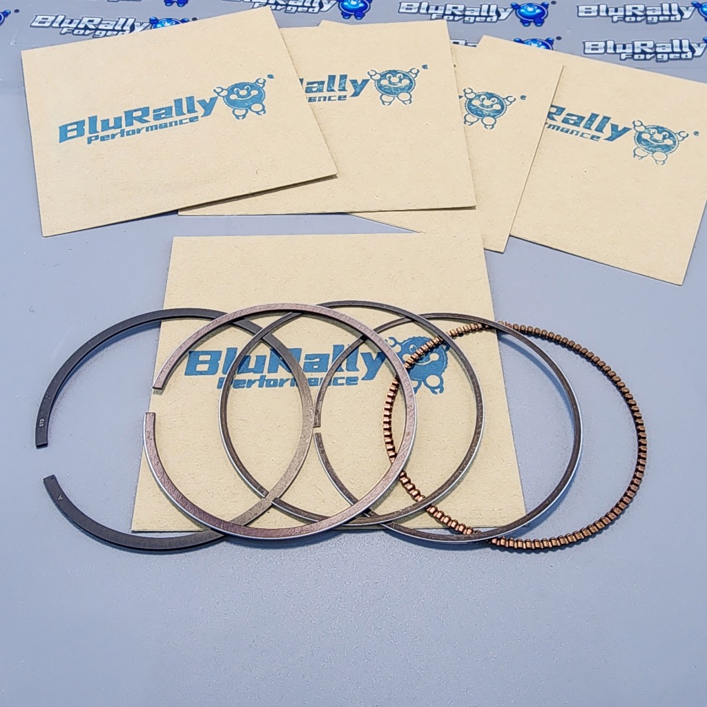 แหวนลูกสูบ BluRally 0.8*0.8*1.5 มม. สําหรับเครื่องยนต์ 4 จังหวะพร้อมเคลือบ PVD &DLC จาก Dia แหวนลูกสูบรถจักรยานยนต์ 50---80 มม.
