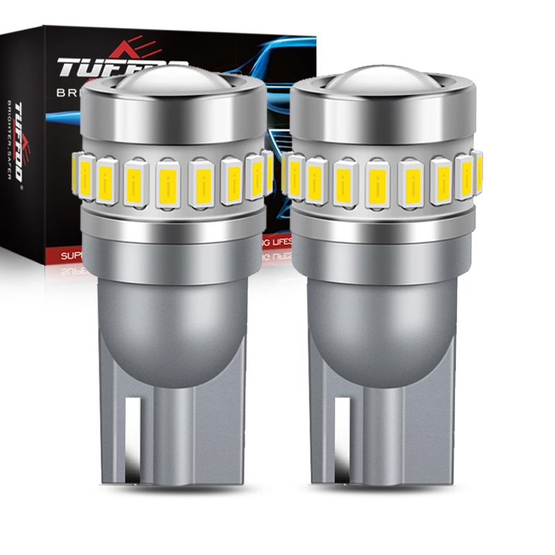 Tuffoo 2 ชิ้น T10 / W5W หลอดไฟ LED สําหรับไฟตําแหน่งรถยนต์ / ไฟโดม / ไฟภายใน / ไฟอ่านหนังสือ - สีขาว / เหลืองอําพัน / แดง / Iec Blue / วอร์มไวท์ / เขียวมะนาว DC12V