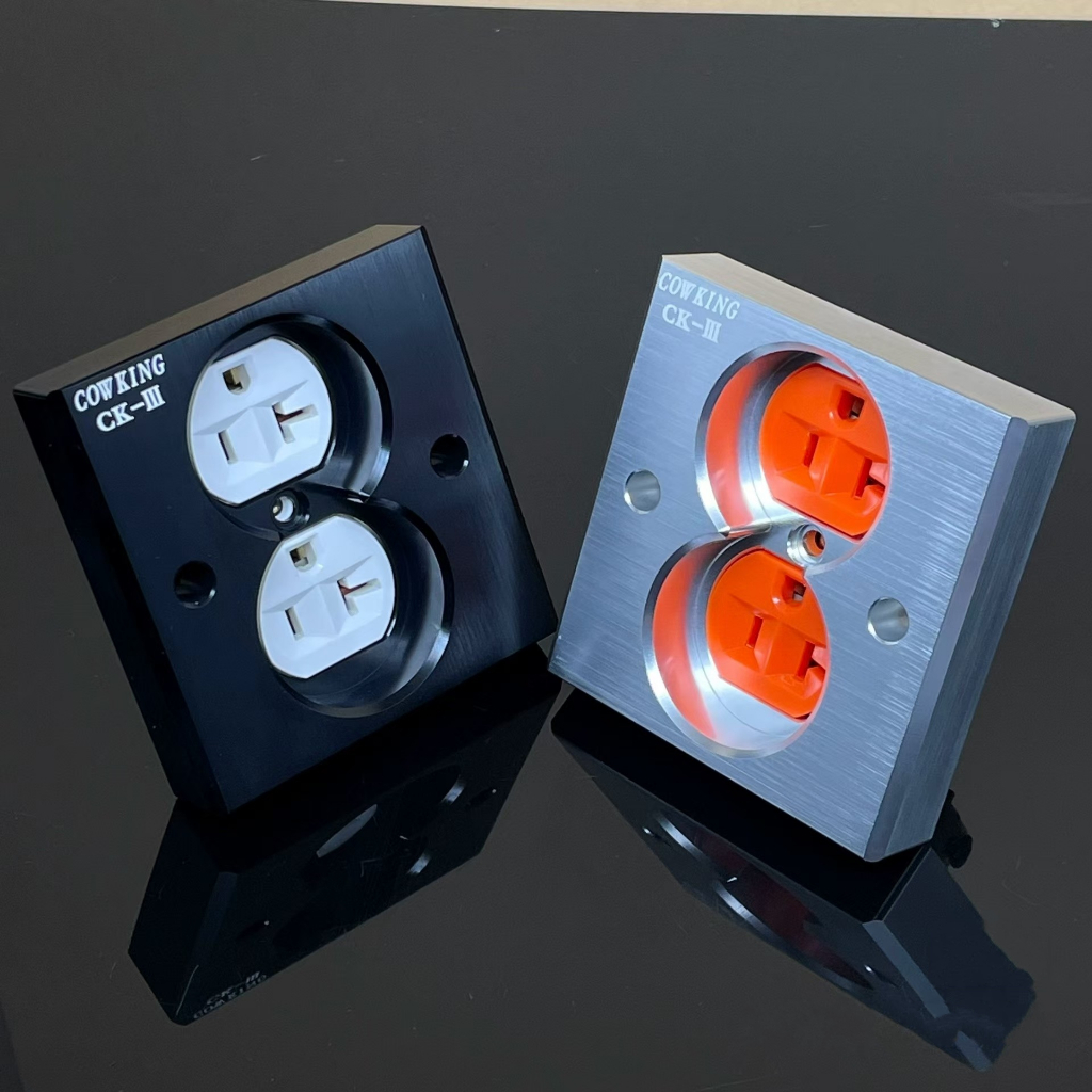 Niuwang COW KING สไตล์อเมริกัน 2-Bit 20 มม.อลูมิเนียมแผง Fever Audio เฉพาะ 86 * 86 ซ็อกเก็ตผนังมาตรฐานอเมริกัน