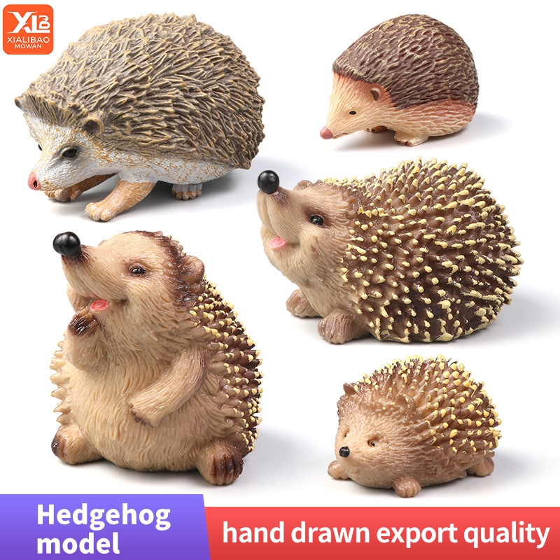 ตุ๊กตาเม่นกับเม่น Cub, สมจริงสัตว์ป่าตัวเลขครอบครัว Playset, ของเล่นเพื่อการศึกษาคริสต์มาสเค้กวันเกิด Toppers