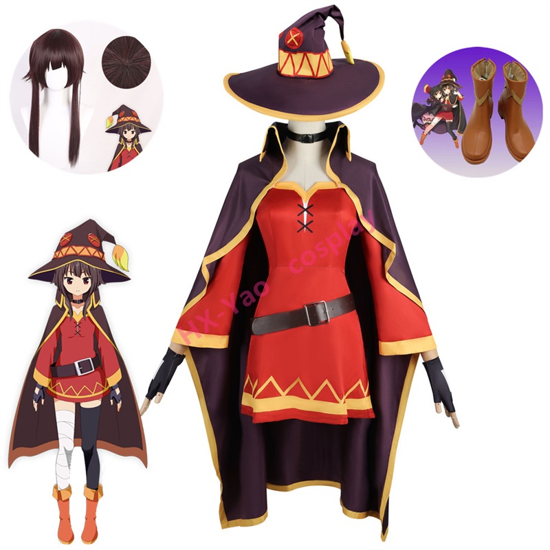 Magician Megumin cos God's Blessing On This Wonderful World cosplay ชุดการแสดงอะนิเมะ