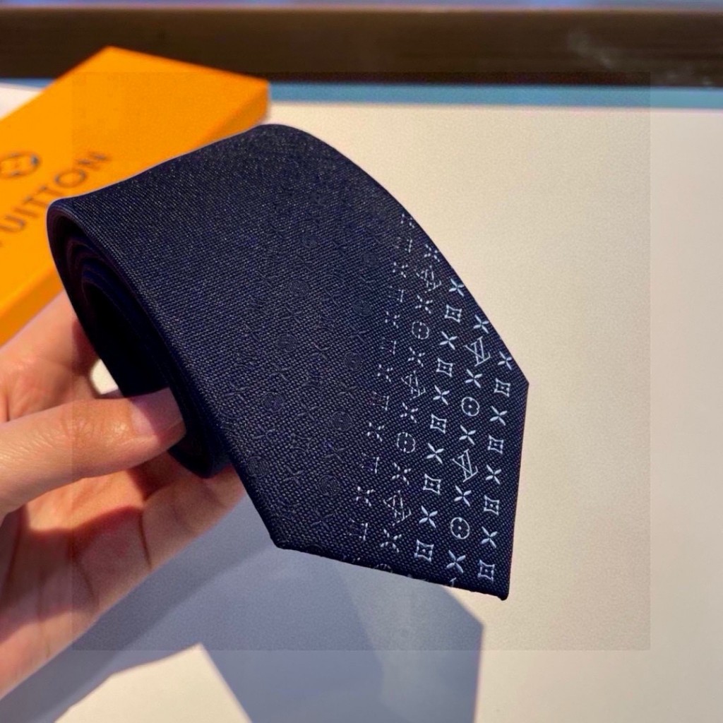 Jacquard Silk Loui* V*  Gradient Fashion All-Match Men Business Work Tie พร้อมกล่อง