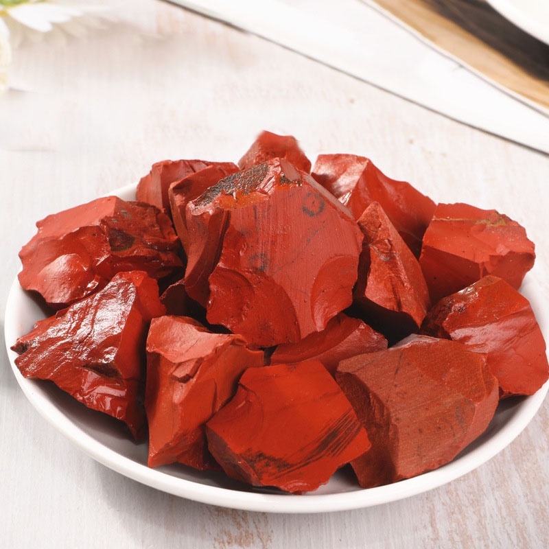 100กรัม/แพ็คหยาบธรรมชาติสีแดงแจสเปอร์ดิบคริสตัลจักรหินแร่ตัวอย่างตกแต่งบ้าน