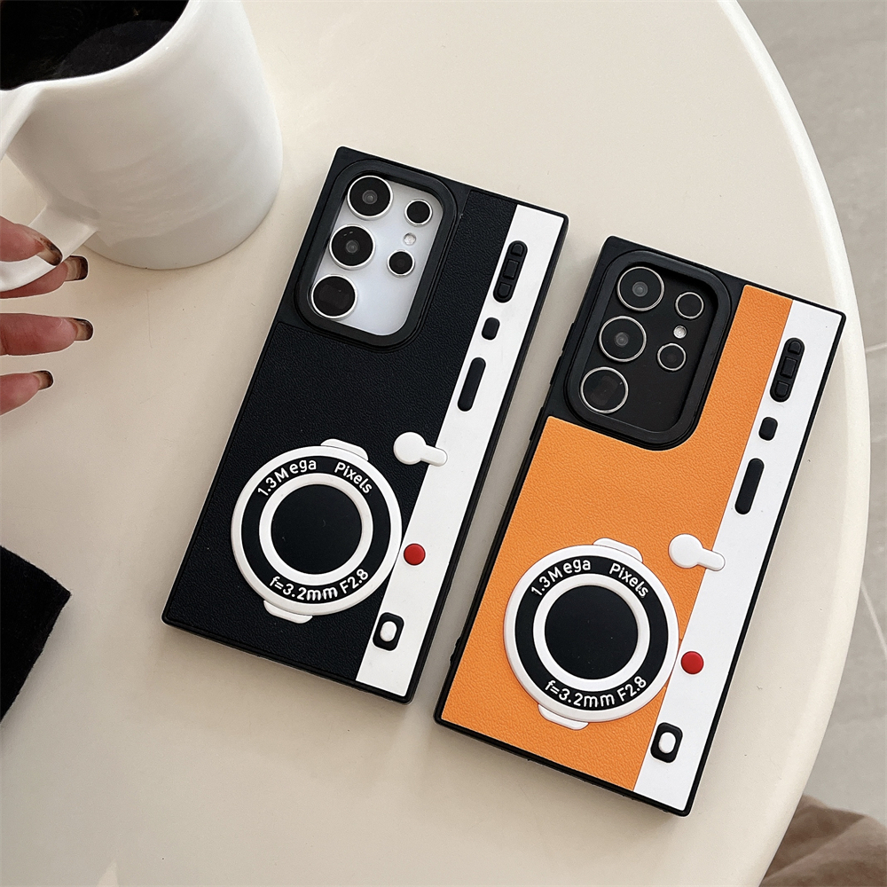 สร้างสรรค์ 3D กล้อง ซองโทรศัพท์ Samsung Galaxy S25 Ultra S25 Plus S25 S24 FE S24 Ultra S24 Plus S24 S23FE S23 Ultra S23 Plus S23 S22Ultra S21Ultra S20Ultra S21FE S20FE A54 A55 A53 A34 A14 A52 A25 A23 5G Case เคสโทรศัพท์ใหม่ ป้องกันการตก เคสมือถือซัมซุง