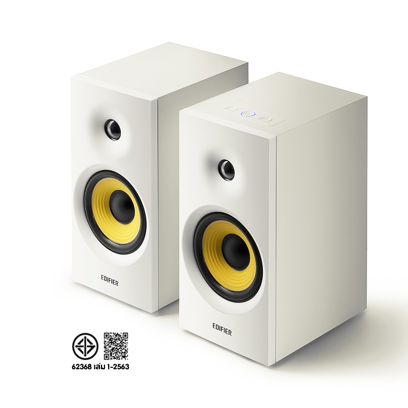 Edifier R1080BT ลำโพงบลูทูธแบบตั้งโต๊ะ, ระบบลำโพง 2.0, กำลังขับออกทั้งหมด 24W RMS, อินพุต Line In และ AUX