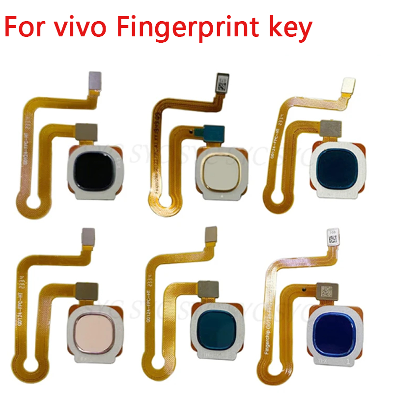 Aaa + ปุ่มเซ็นเซอร์ลายนิ้วมือ Flex สายริบบิ้นสําหรับ VIVO Y11 Y12 Y12S Y15 Y17 Y19 2019 Y12i Key Touch Sensor Flex อะไหล่