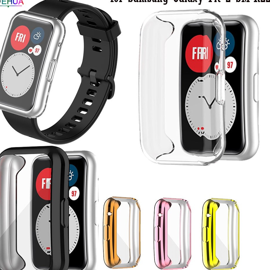 หน้าจอป้องกันนาฬิกาสําหรับ Huawei Watch Fit Soft Ultra-Thin Tpu Clear Protector สําหรับ Huawei Watch Fit รุ่นพิเศษเปลือกชุบสี Watchcase