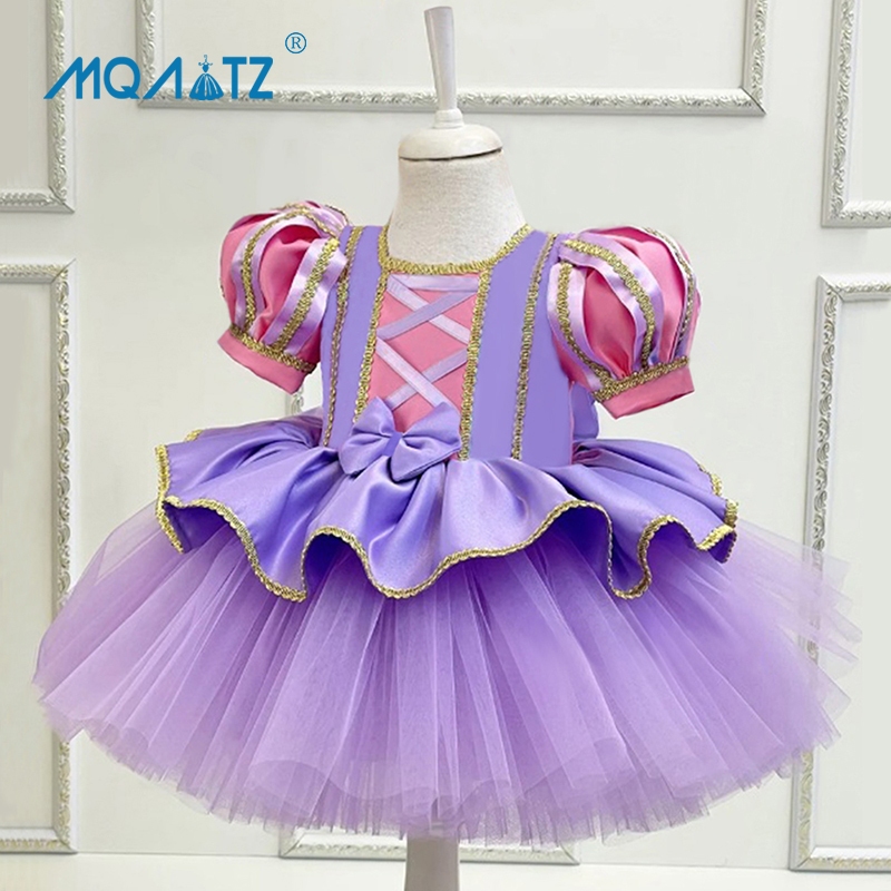 Mqatz ทารกแรกเกิดคอสเพลย์ 1 ปีชุดวันเกิดสําหรับเสื้อผ้าเด็กทารกชุดเจ้าหญิง Baptismal Party Gown SMR0